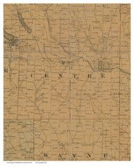 Centre, Ohio 1841 Old Town Map Custom Print - Columbiana Co.