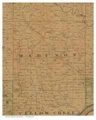 Madison, Ohio 1841 Old Town Map Custom Print - Columbiana Co.