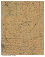 Salem, Ohio 1841 Old Town Map Custom Print - Columbiana Co.