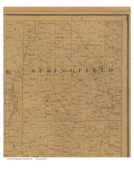 Springfield, Ohio 1841 Old Town Map Custom Print - Columbiana Co.