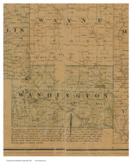 Washington, Ohio 1841 Old Town Map Custom Print - Columbiana Co.