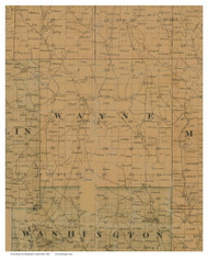 Wayne, Ohio 1841 Old Town Map Custom Print - Columbiana Co.