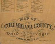 Title of Source Map -  Columbiana Co., Ohio 1860 - NOT FOR SALE - Columbiana Co.