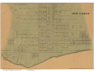 New Lisbon - Centre, Ohio 1860 Old Town Map Custom Print - Columbiana Co.
