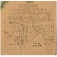 Salem - Perry, Ohio 1860 Old Town Map Custom Print - Columbiana Co.
