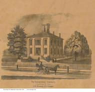 Georgetown Seminary - Columbiana Co., Ohio 1860 Old Town Map Custom Print - Columbiana Co.