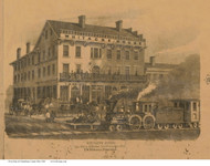 Whitacre House - Wellsville, Ohio 1860 Old Town Map Custom Print - Columbiana Co.