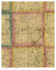 Berkshire, Ohio 1849 Old Town Map Custom Print - Delaware Co.