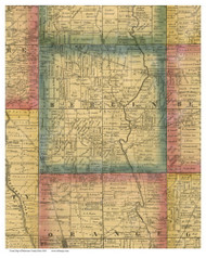 Berlin, Ohio 1849 Old Town Map Custom Print - Delaware Co.