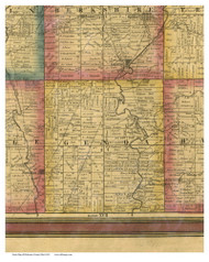 Genoa, Ohio 1849 Old Town Map Custom Print - Delaware Co.