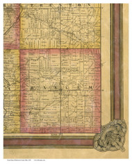 Harlem, Ohio 1849 Old Town Map Custom Print - Delaware Co.