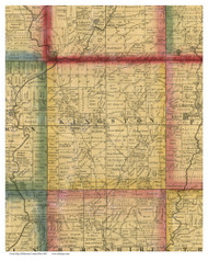 Kingston, Ohio 1849 Old Town Map Custom Print - Delaware Co.