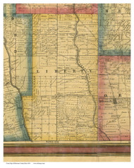 Liberty, Ohio 1849 Old Town Map Custom Print - Delaware Co.