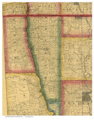 Radnor, Ohio 1849 Old Town Map Custom Print - Delaware Co.