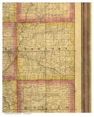 Trenton, Ohio 1849 Old Town Map Custom Print - Delaware Co.