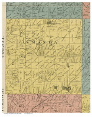 Amanda, Ohio 1889 Old Town Map Custom Print - Fairfield Co.
