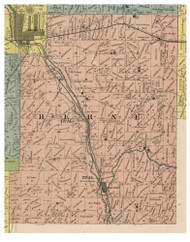 Berne, Ohio 1889 Old Town Map Custom Print - Fairfield Co.
