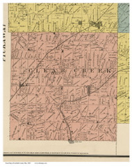 Clear Creek, Ohio 1889 Old Town Map Custom Print - Fairfield Co.