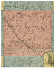 Greenfield, Ohio 1889 Old Town Map Custom Print - Fairfield Co.