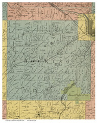 Hocking, Ohio 1889 Old Town Map Custom Print - Fairfield Co.