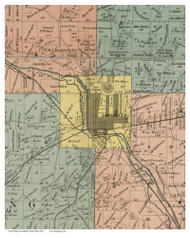 Lancaster, Ohio 1889 Old Town Map Custom Print - Fairfield Co.