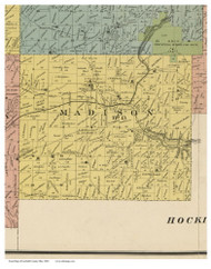Madison, Ohio 1889 Old Town Map Custom Print - Fairfield Co.