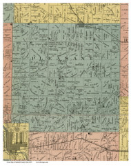 Pleasant, Ohio 1889 Old Town Map Custom Print - Fairfield Co.