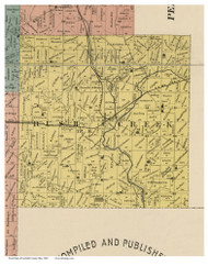 Rush Creet, Ohio 1889 Old Town Map Custom Print - Fairfield Co.