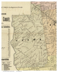Brown, Ohio 1883 Old Town Map Custom Print - Franklin Co.