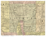Clinton, Ohio 1883 Old Town Map Custom Print - Franklin Co.