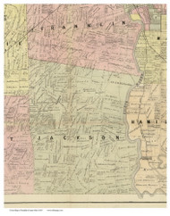 Jackson, Ohio 1883 Old Town Map Custom Print - Franklin Co.