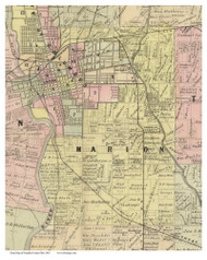 Marion, Ohio 1883 Old Town Map Custom Print - Franklin Co.