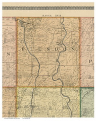 Blendon, Ohio 1895 Old Town Map Custom Print - Franklin Co.