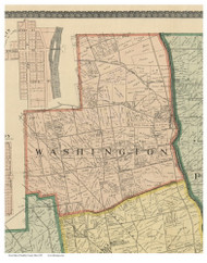 Washington, Ohio 1895 Old Town Map Custom Print - Franklin Co.