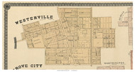Westerville - Blendon, Ohio 1895 Old Town Map Custom Print - Franklin Co.