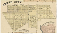 Grove City - Jackson, Ohio 1895 Old Town Map Custom Print - Franklin Co.