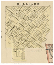 Hillard - Norwich, Ohio 1895 Old Town Map Custom Print - Franklin Co.