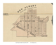 New Albany - Plain, Ohio 1895 Old Town Map Custom Print - Franklin Co.