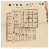 Harrisburgh - Pleasant, Ohio 1895 Old Town Map Custom Print - Franklin Co.