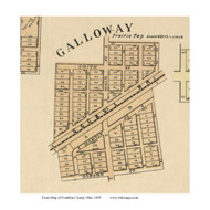 Galloway - Prairie, Ohio 1895 Old Town Map Custom Print - Franklin Co.