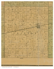 Clinton, Ohio 1850 Old Town Map Custom Print - Fulton Co.