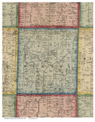 Burton, Ohio 1857 Old Town Map Custom Print - Geauga Co.
