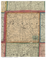 Chardon, Ohio 1857 Old Town Map Custom Print - Geauga Co.