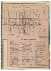 Chardon Village - Chardon, Ohio 1857 Old Town Map Custom Print - Geauga Co.