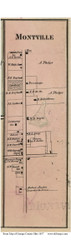 Monteville Village - Monteville, Ohio 1857 Old Town Map Custom Print - Geauga Co.