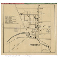 Parkman Village - Parkman, Ohio 1857 Old Town Map Custom Print - Geauga Co.