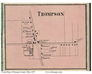 Thompson Village - Thompson, Ohio 1857 Old Town Map Custom Print - Geauga Co.