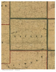 Oxford, Ohio 1855 Old Town Map Custom Print - Guernsey Co.