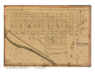Cambridge Village - Cambridge, Ohio 1855 Old Town Map Custom Print - Guernsey Co.