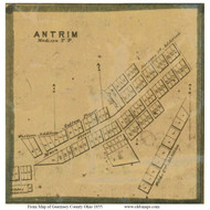 Antrim - Madison, Ohio 1855 Old Town Map Custom Print - Guernsey Co.